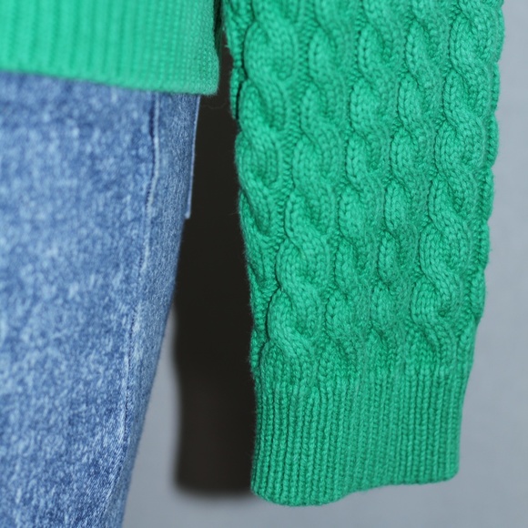 Jones New York Green Cable Knit Sweater - Picture 6 of 15